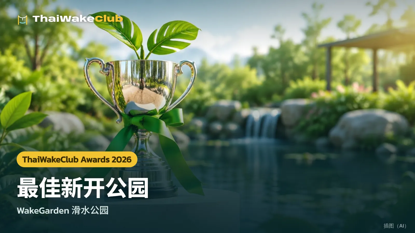 最佳新开公园 — WakeGarden 滑水公园