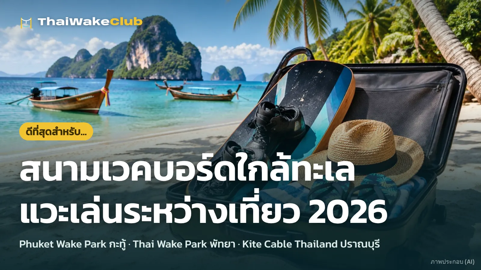 สนามเวคบอร์ดใกล้ทะเล แวะเล่นระหว่างเที่ยว 2026