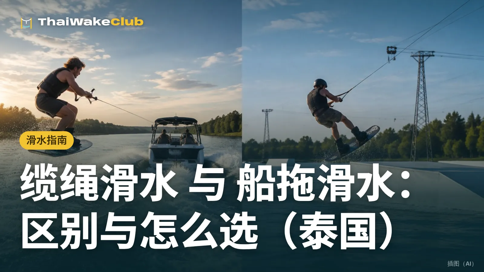 缆绳滑水 与 船拖滑水:区别与怎么选(泰国)