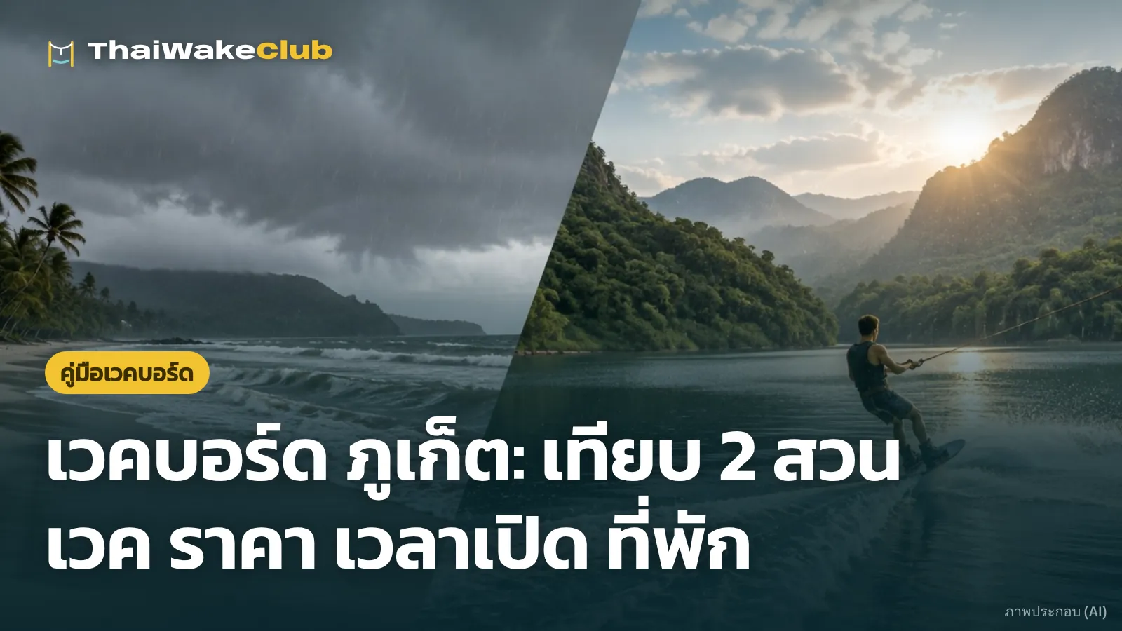 เวคบอร์ด ภูเก็ต: เทียบ 2 สวนเวค ราคา เวลาเปิด ที่พัก