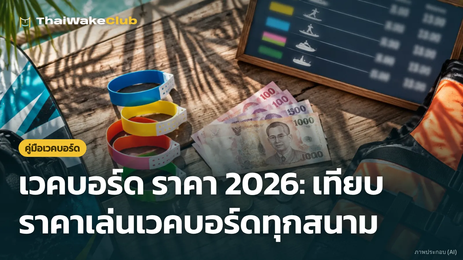 เวคบอร์ด ราคา 2026: เทียบราคาเล่นเวคบอร์ดทุกสนาม