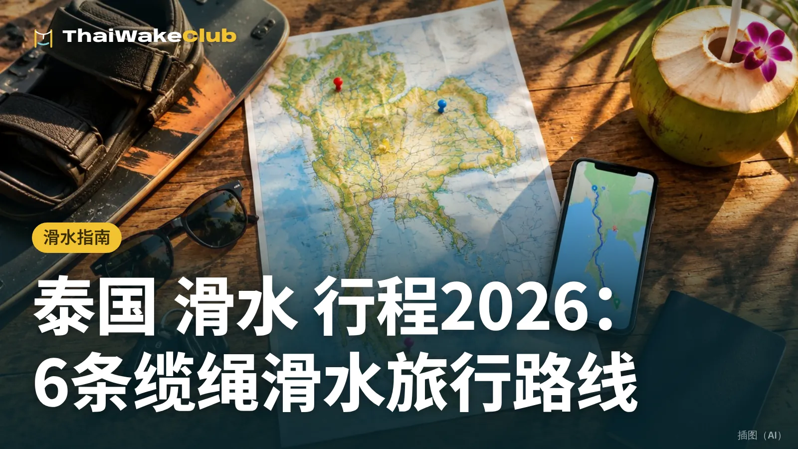 泰国 滑水 行程2026:6条缆绳滑水旅行路线