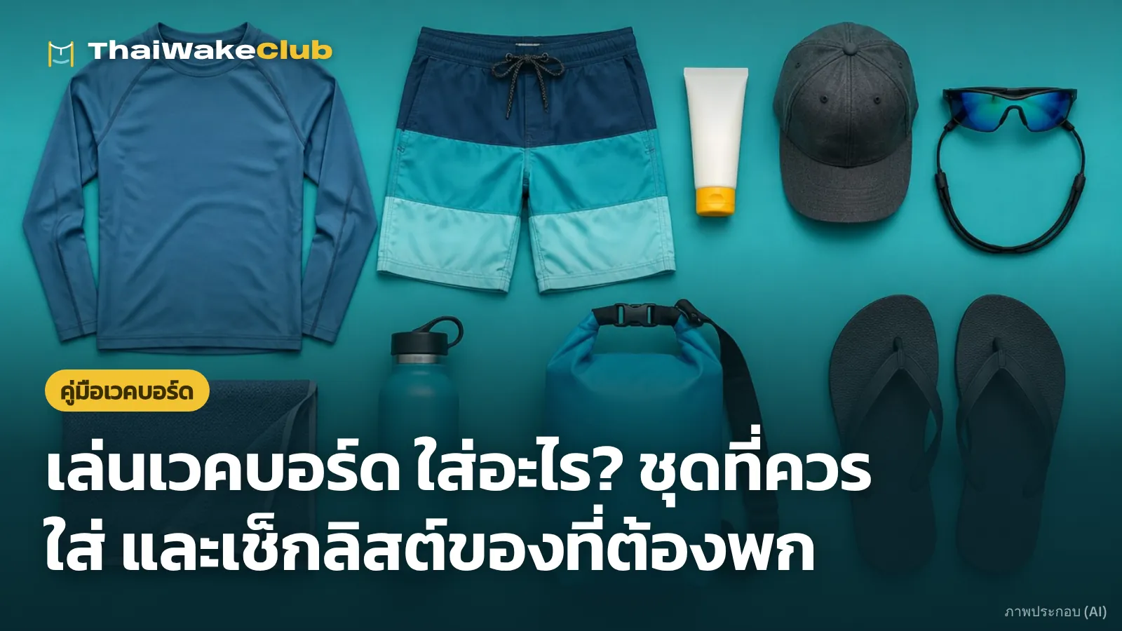 เล่นเวคบอร์ด ใส่อะไร? ชุดที่ควรใส่ และเช็กลิสต์ของที่ต้องพก